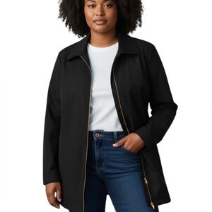 Michael Kors Like New Women's Black lightweight Fall Jacket, lined, size 2X